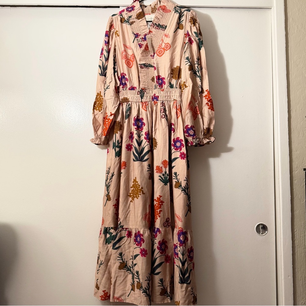 Floral Print Long Sleeve Dress